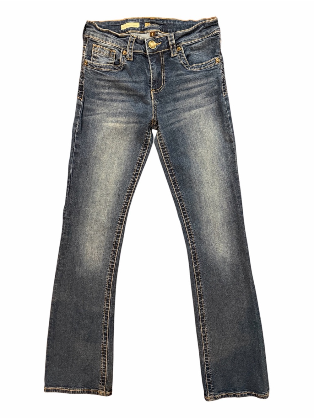 Kut from the Kloth Women's Natalie Boot Cut High Rise Jeans in Washed Blue